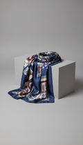 The Margaux Silk Foulard in Midnight Bordeaux
